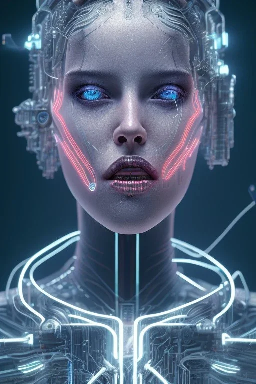 cyberpunk, glas head, women, portrai, open mouth, perfect skin, tron, cyborg , perfekt, real, dream, hr giger