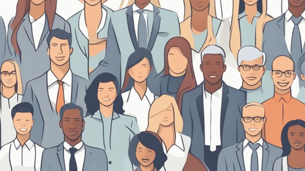 An impactful image reflecting the importance of successful recruitment strategies in the business world and how these strategies can make employee teams more diverse and productive, contributing to success in today's competitive job market.