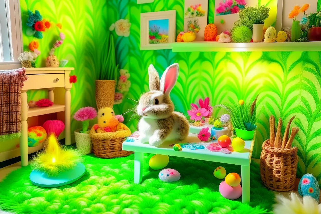 Bubbles the Bunny, with her boundless energy, decided to bring a touch of nature into their room. With the help of Snuggles, they planted a tiny indoor garden, nurturing colorful flowers and miniature plants. The room transformed into a lively garden, teaching the toys the joy of caring for something and watching it bloom.