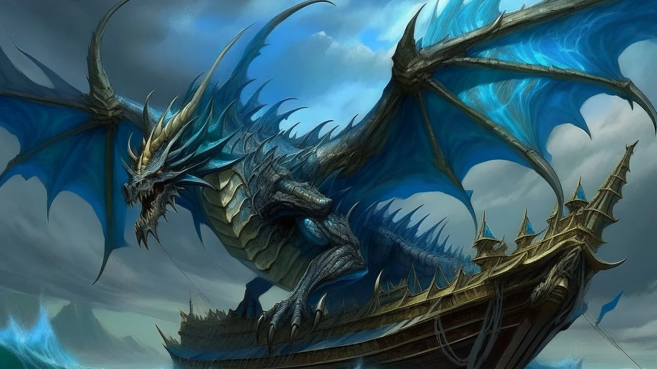 Bahamut is a deep sea monster, propping up the support structure that holds up the land.