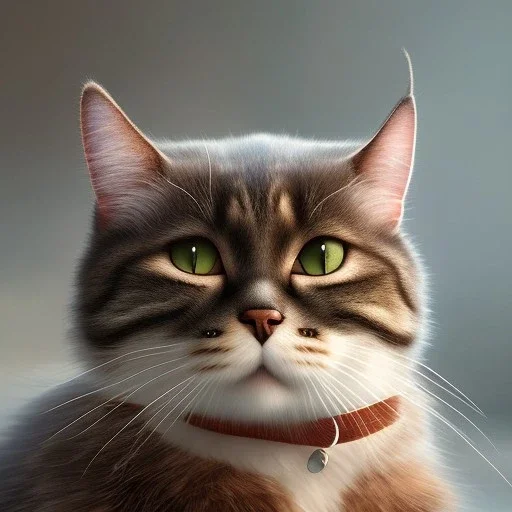 pixar style, monet, siames cat, detail