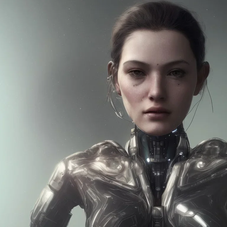 wonderfull portrait just woman robot, intricate, sci-fi, cyberpunk, future