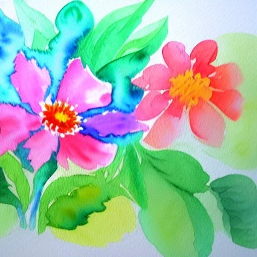 water color flower painting