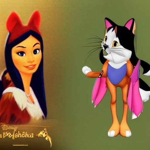 Pocahontas, 3d, Disney, furry, cat