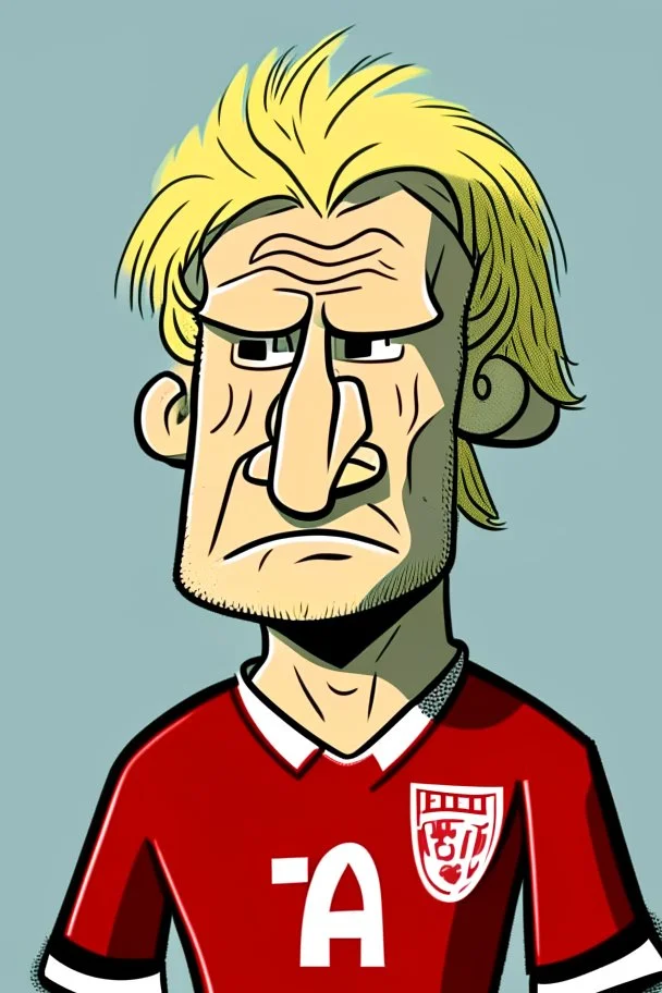 Erling Braut Holland Norwegian football player, cartoon 2d