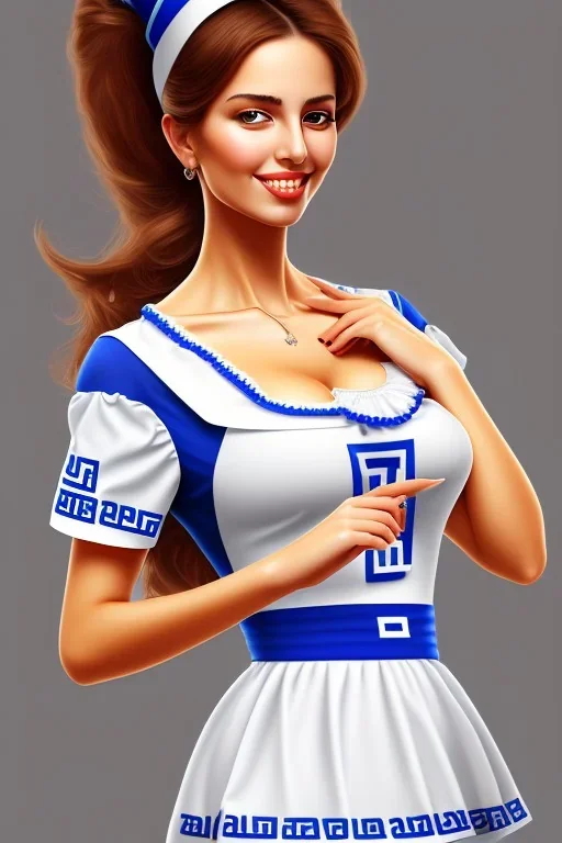 A very beautiful Greek maid