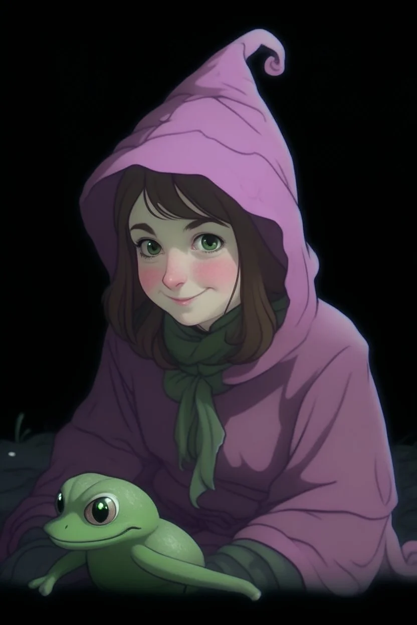 Frog wizard girl