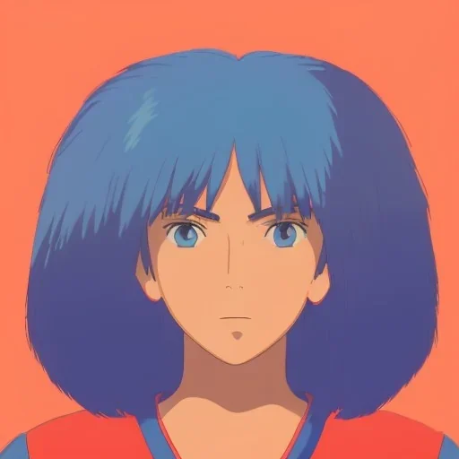 A beautiful portrait of a cyborg lion blue neon color scheme, high key lighting, volumetric light high details psychedelic background