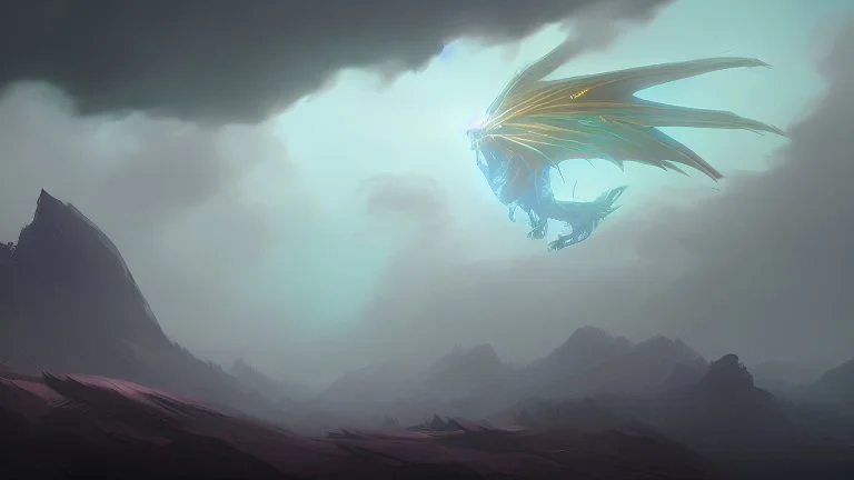 dragon in a big cloud