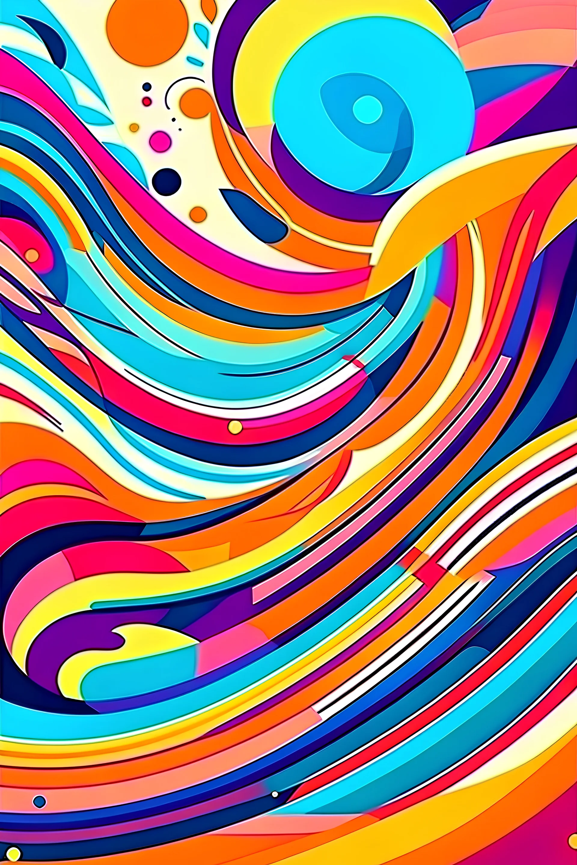 background with bright colors, dynamic shapes and abstract patterns