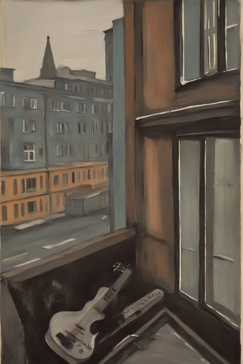 painting, street, russian depression, music album, from the window, depression, russian 90, post punk