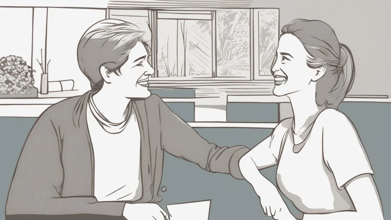 The image for the article could depict two individuals engaged in friendly conversation, wearing expressive smiles on their faces. This image symbolizes effective communication and trust-building in personal relationships, as the individuals appear to be enjoying the dialogue and positive interaction with each other.