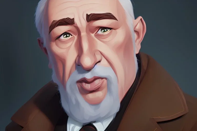 Portrait of C.S. Lewis by Jake Bartok