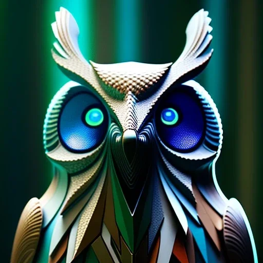 intricate details, realistic, octane, unreal engine, portrait, natural lighting,zoomed out + portrait, volumetric lighting, shiny,extreme detail, Photorealism, High detail, Hyper realistic Owl in forest, macro lens blur,abstract paint, sharp,eos5d mark 4, ef 85mm 5.6, focus, trending by artstation