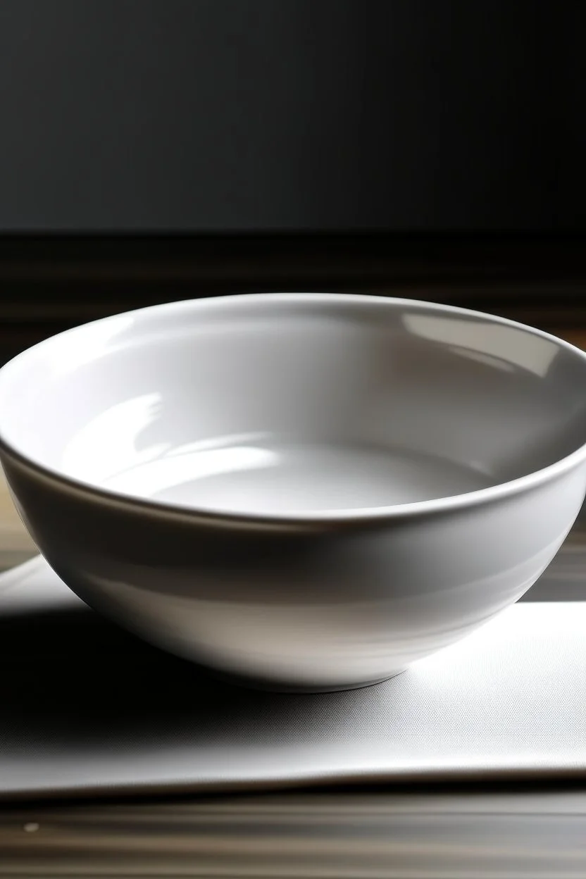 empty white bowl