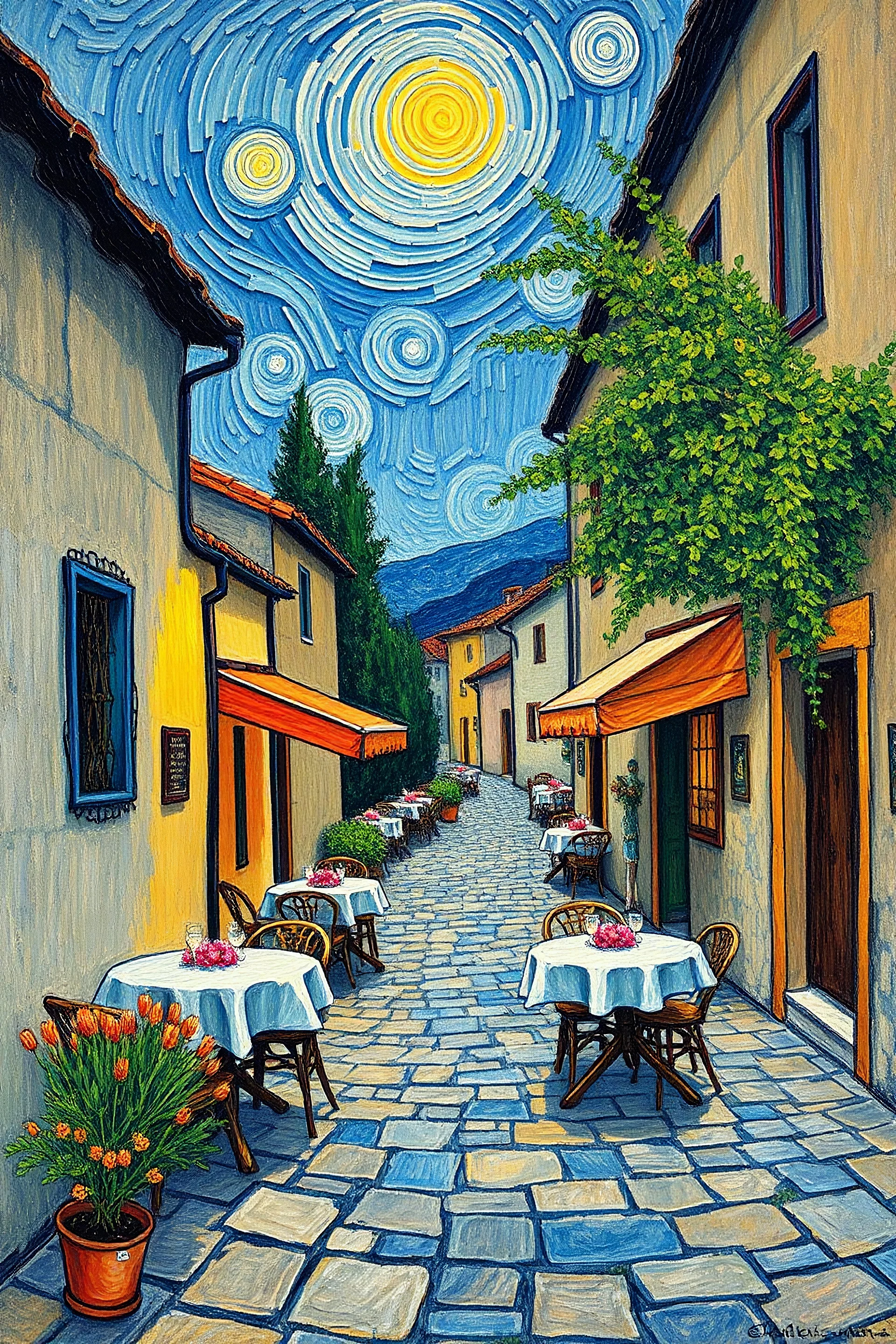 At portesi, Van Gogh tarzında