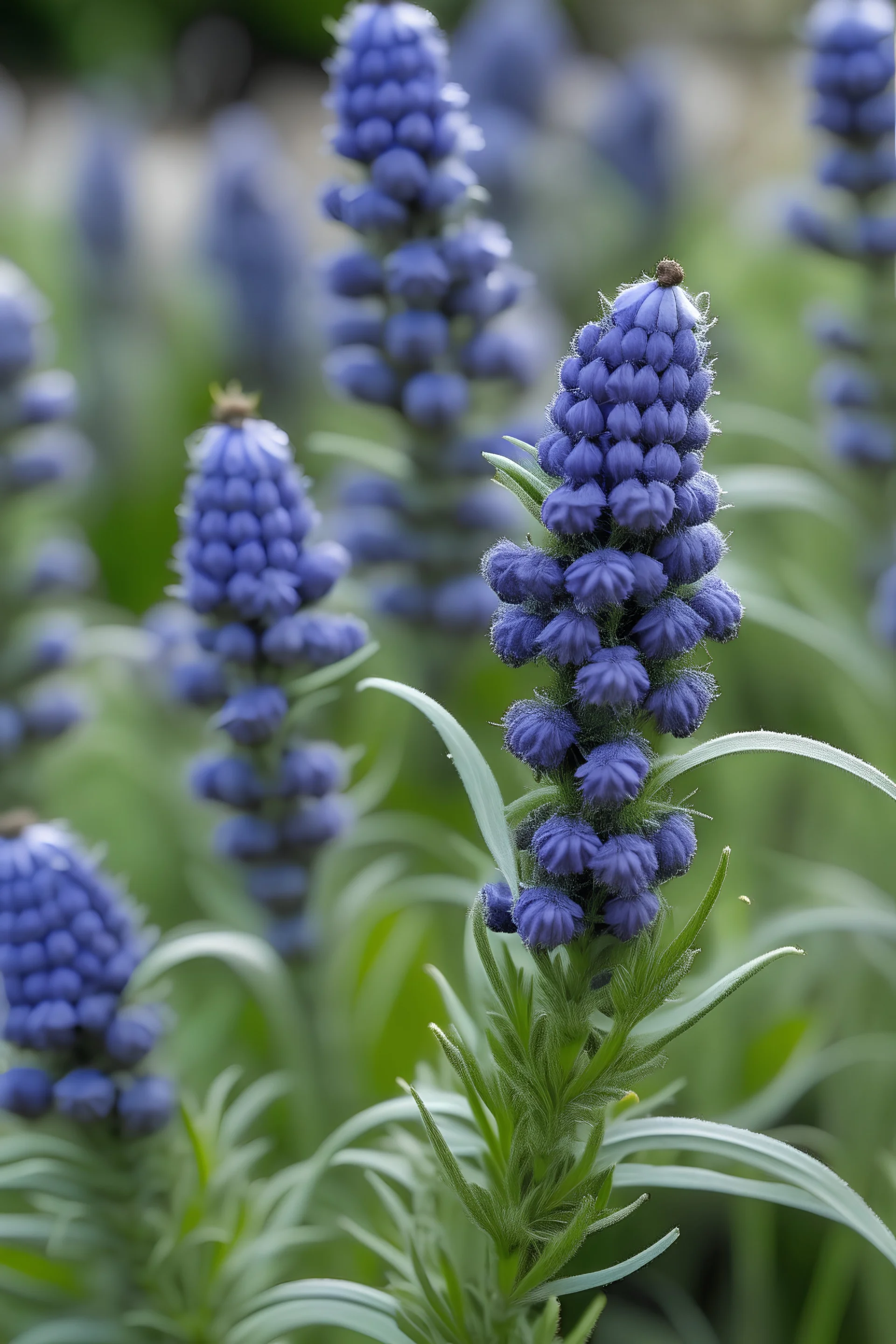 Blue bizarre lavender plant