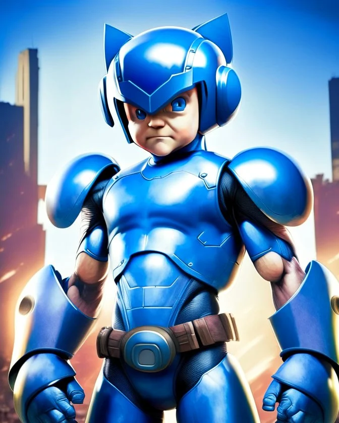 portrait of megamanx, masterpiece, best quality, true color, photorealistic, lifelike, complex light, 1boy,solo, full body, megamanx, helmet, armor, blue eyes, bodysuit, shy, shiny skin, bouncy castle, absurdres, HDR