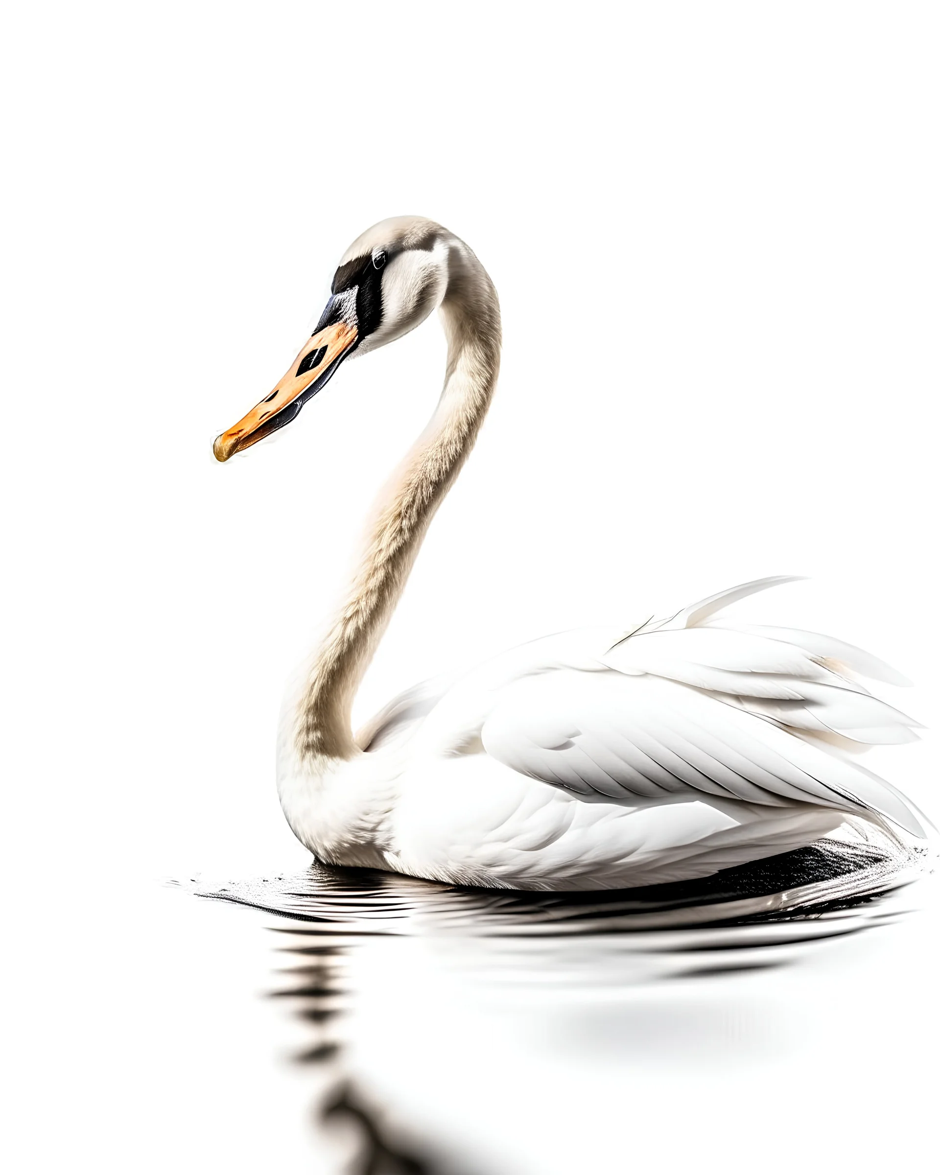 solo Swan no other elements in white background