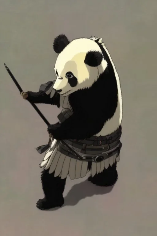 Panda in samurai armour