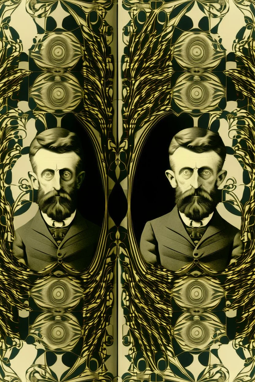 Stereoscope pattern image of a man