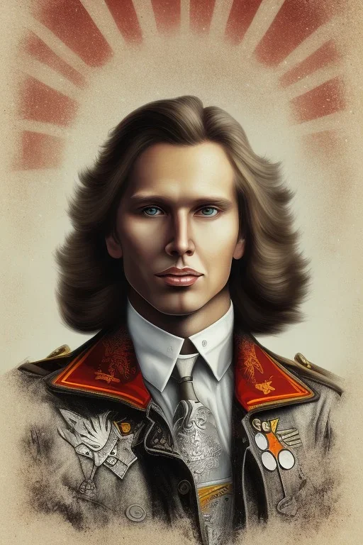 Portrait of Matti Nykänen painted like tom of finland