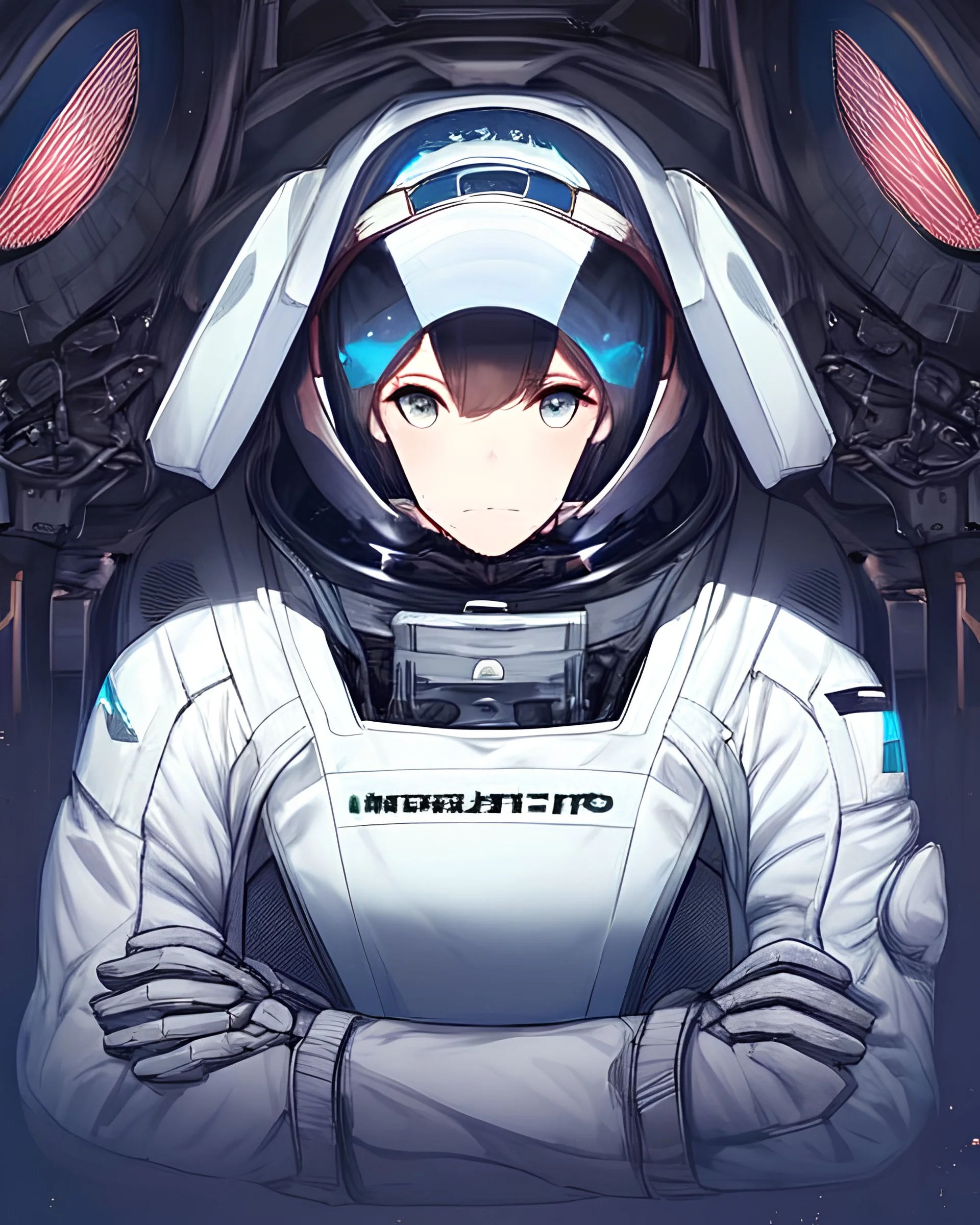 astronaut with a helmet on looking straight at me