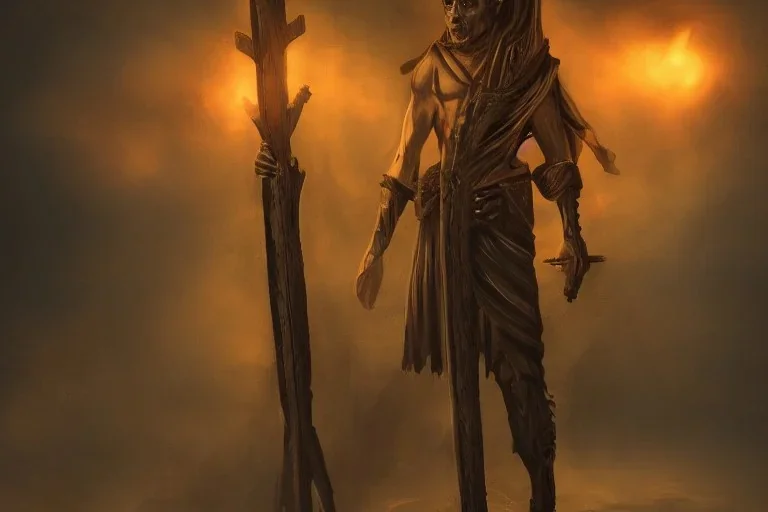 Church executioner, Fire theme art, Dark moody night atmosphere, 8K, high body details, anatomically perfect bod