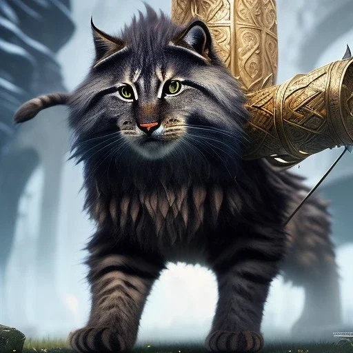  knight holding big hairy cat, swirl, power surge, underdark, Menzoberranzan,4k, Highly Detailed, perfect eyes, Digital Illustration, Cinematic Lighting, Realistic, Sharp Focus, Centered, Beautifully Lit, Bioluminescent by Stanley Artgerm Lau, totally green background, the greenest color, just green, no gradients