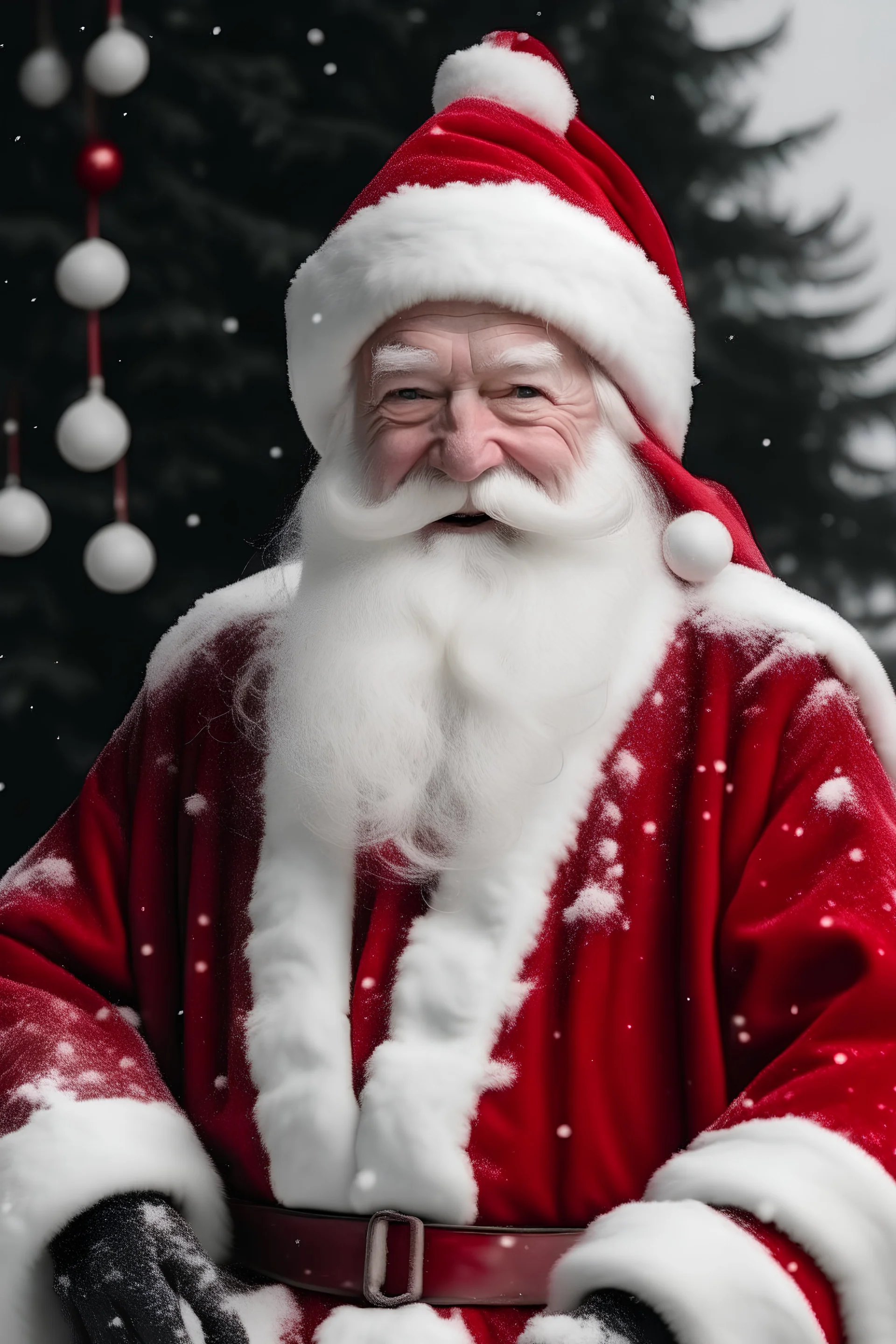 Santa claus renifer sanie śnieg