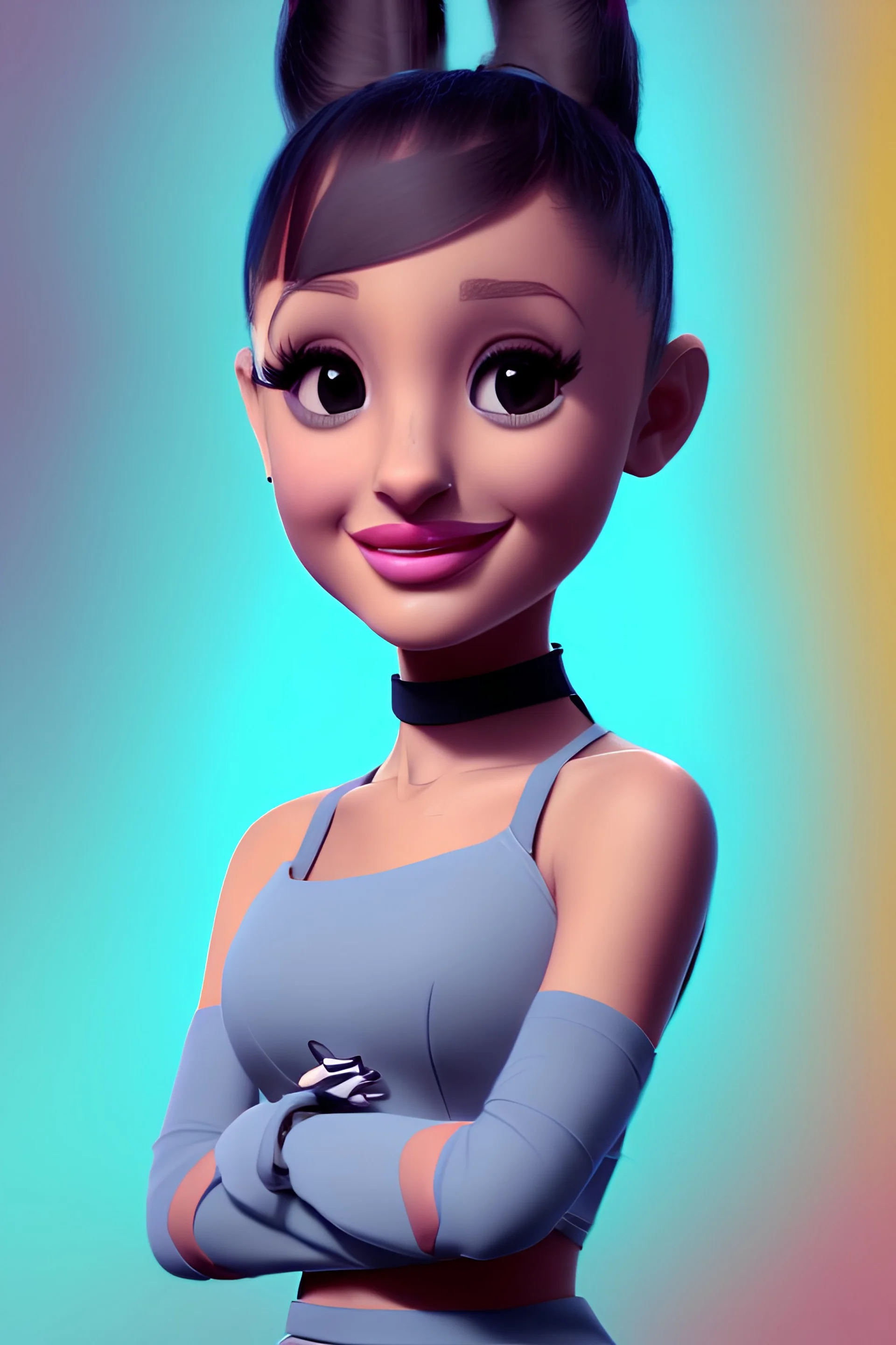 Cartoon art for ariana grande