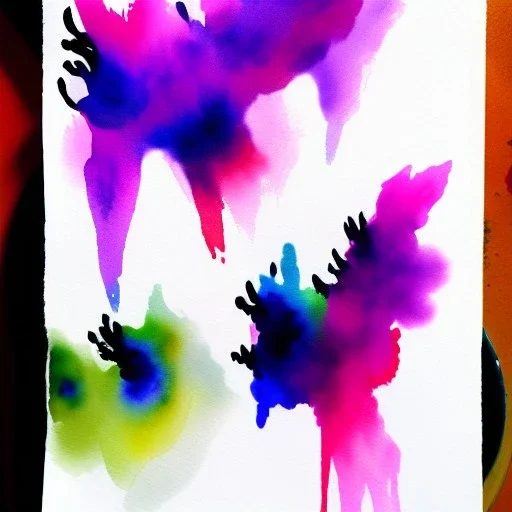 ink painting colorful