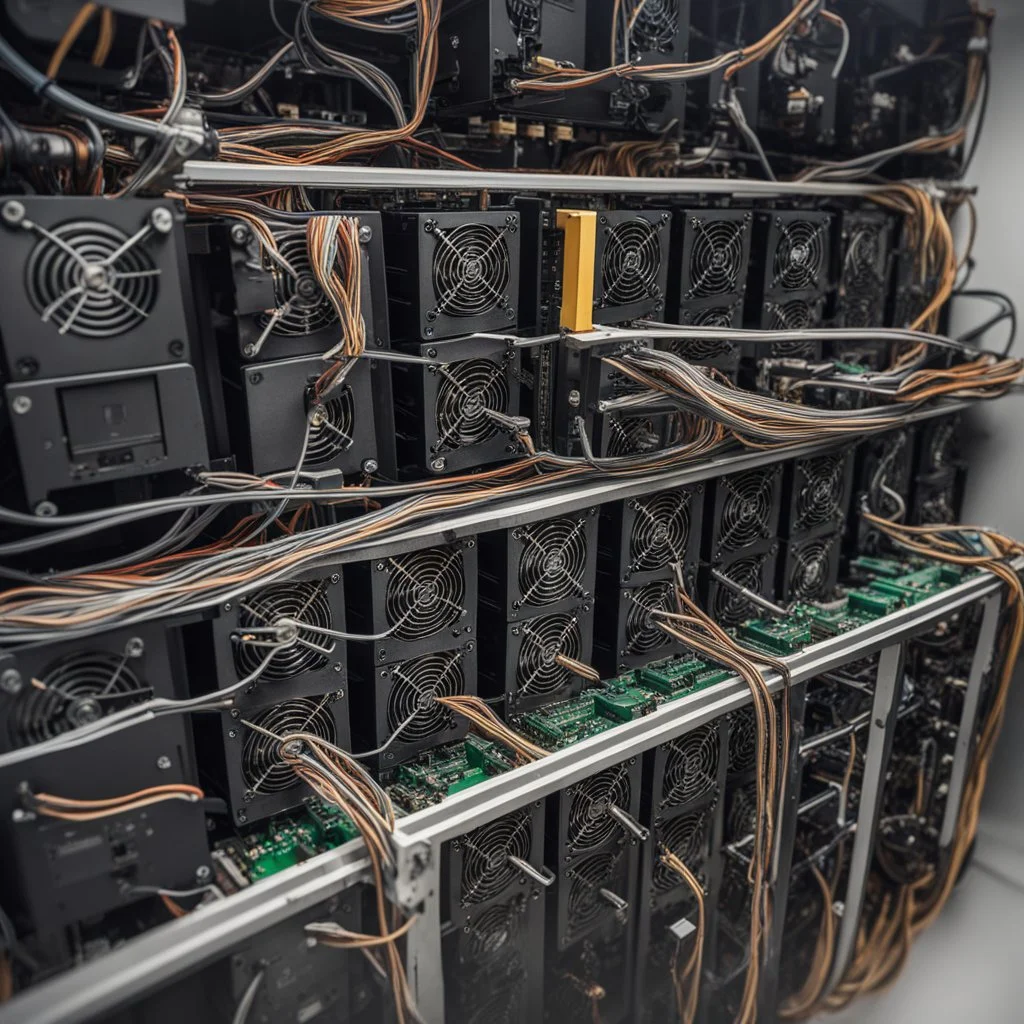 ASIC bitcoin miner and ASIC mining farm. Bitcoin