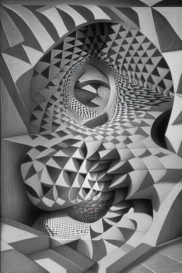 Equalibribum; optical art; M. C. Escher