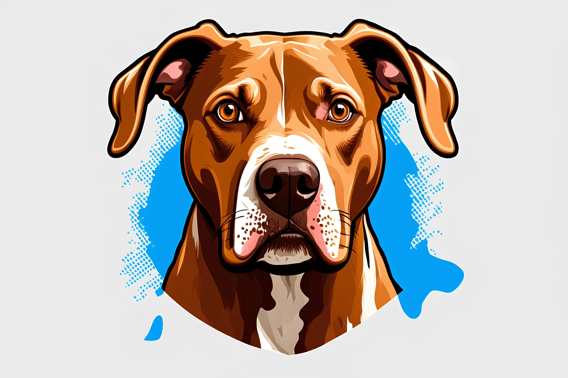 furious argentinian dogo vector face