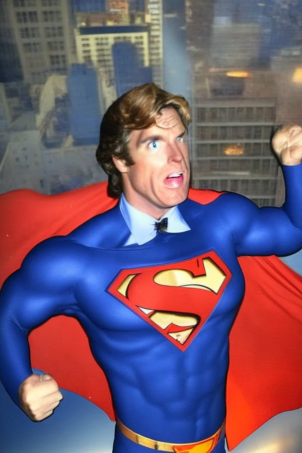 tucker carlson as superman on air