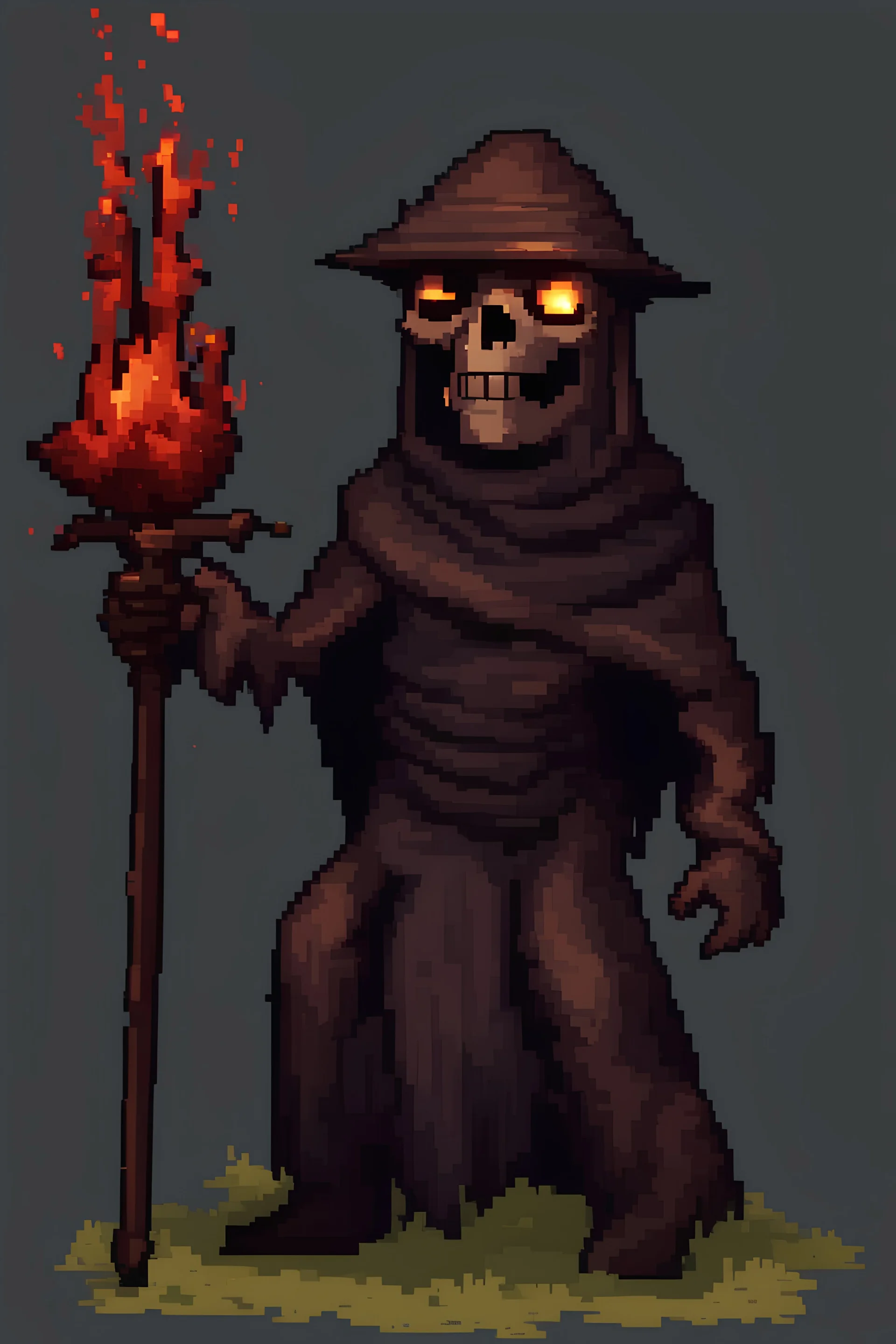 pixel undead soul sprite for pixel game in the medieval style side view idle animation. --ar 9:16