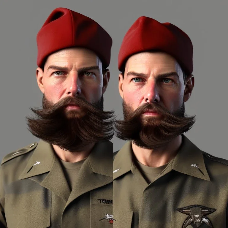 Tom Cruise beard Christmas military