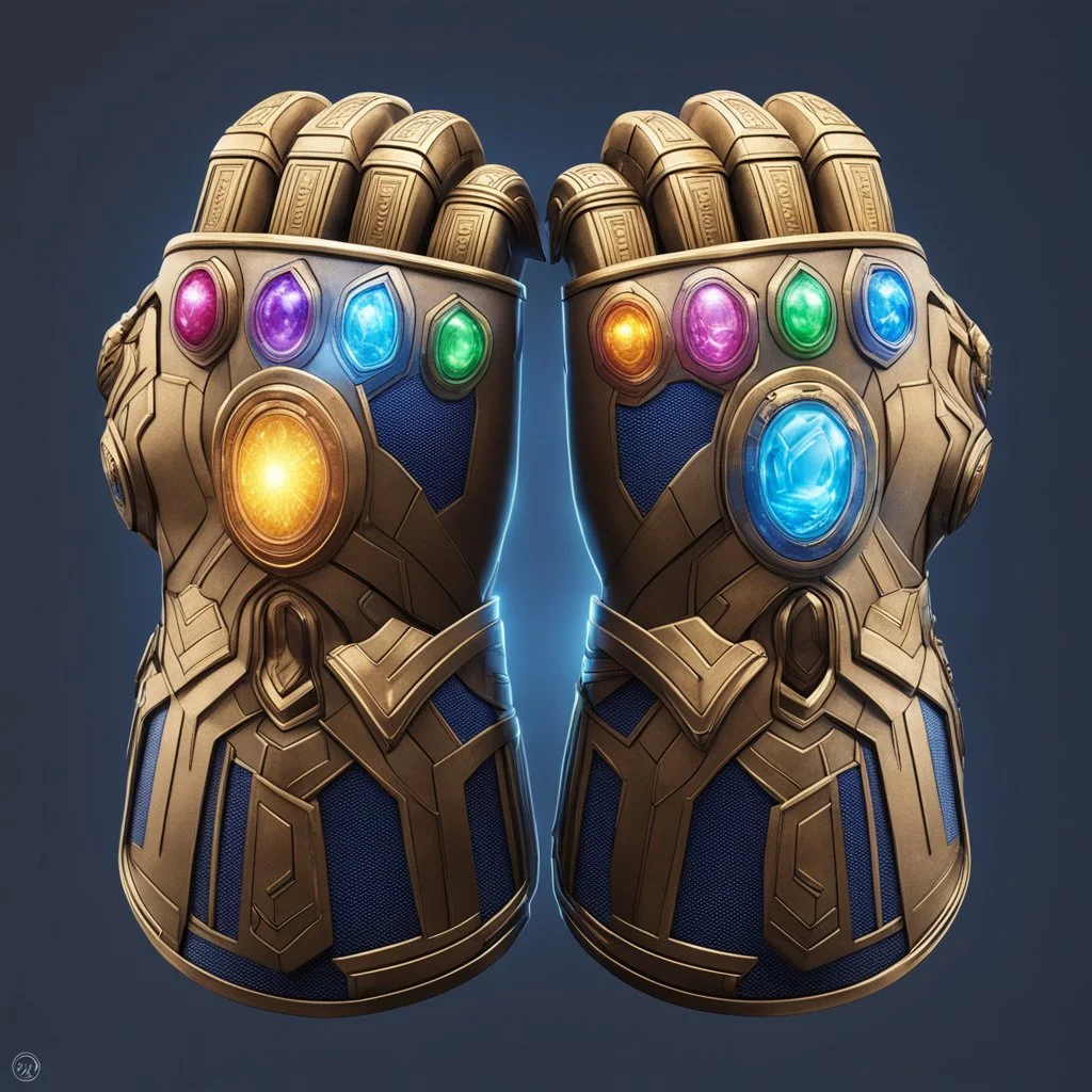 Two infinity gauntlets contain six infinity stones, one of which is made with nano In the hands of a powerful man