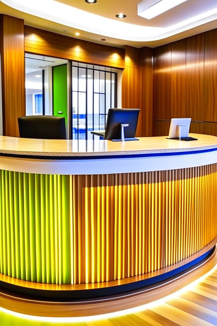 Circular reception desk