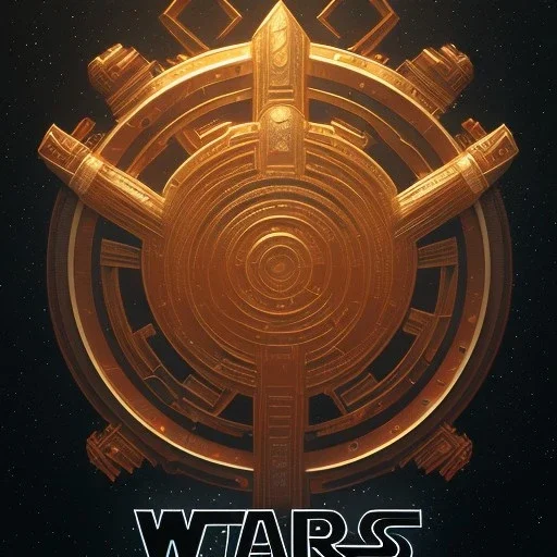 logo with only the letters 'STAR WARS', atmospheric, intricate, epic fantasy, ornate, 3D, cinematic lightning