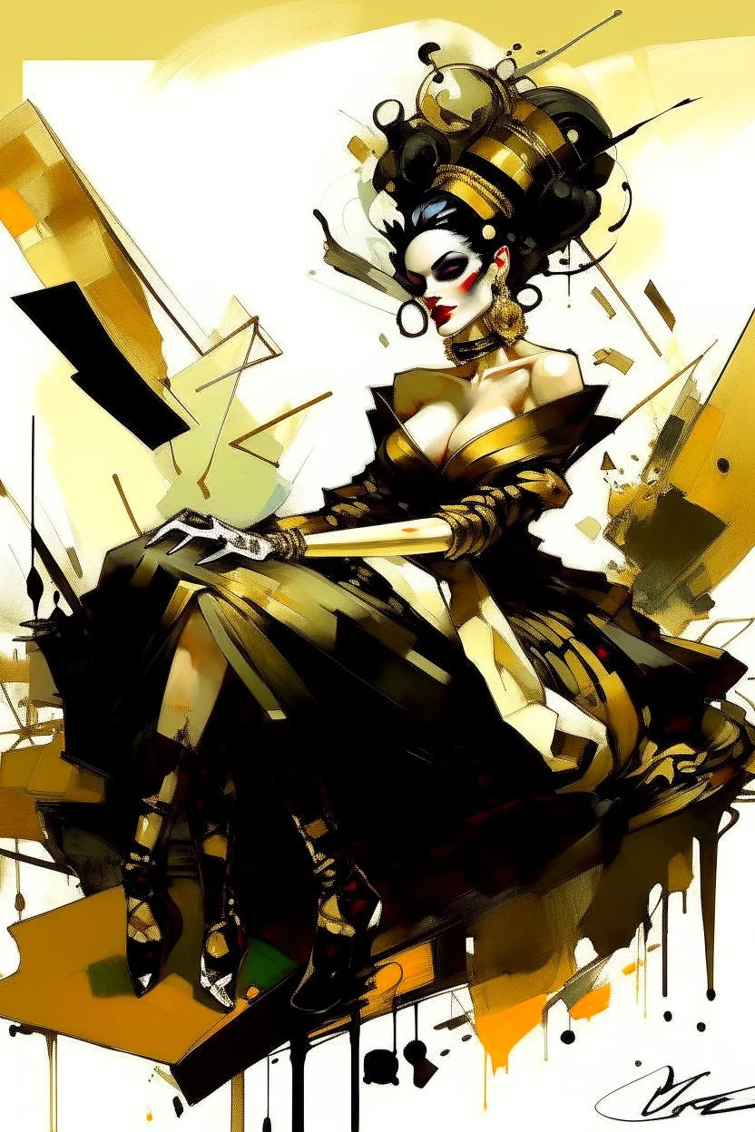 Digital Art of merry harlequin embodying the essence of merriment in a , minimalist approach, influenced by Luis Miranda, Jeremy Mann, Jeffrey Catherine Jones, blends conceptual art with elements of painting and illustration, somber tones, fragmented souls, shadow play, diffuse textures, abstract forms, digital painting, high conceptuality, palette inspired by Jeffrey Catherine Jones, golden ratio composition, fine detail, cinematic lighting.