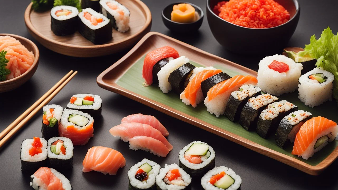 The image for the article displays a captivating shot of a beautifully arranged sushi dish ready for serving. Sushi is presented in an array of vibrant colors and appealing ingredients such as rice, fish, and vegetables, making it a picture that reflects the beauty and deliciousness of this Japanese dish.