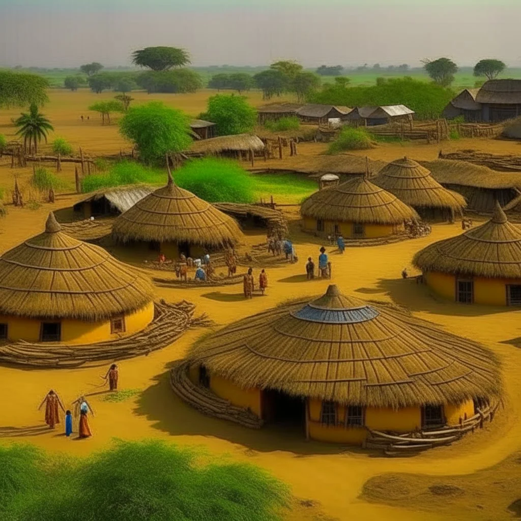 Growing African village