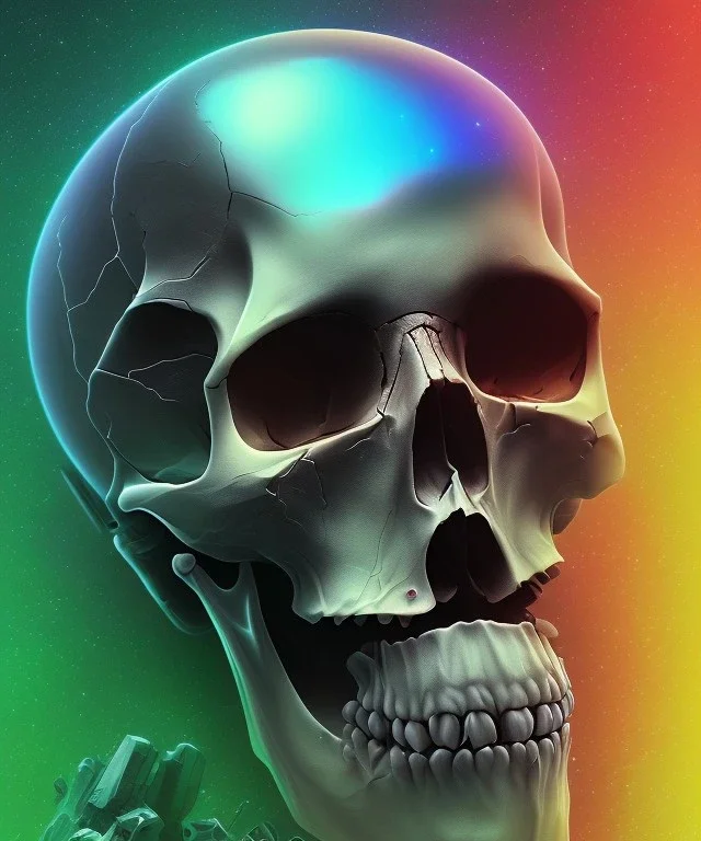 Android skull, full body close up, soft light atmosphere, light effect，vaporwave colorful, concept art, smooth, extremely sharp detail, finely tuned detail, ultra high definition, 8 k, unreal engine 5, ultra sharp focus