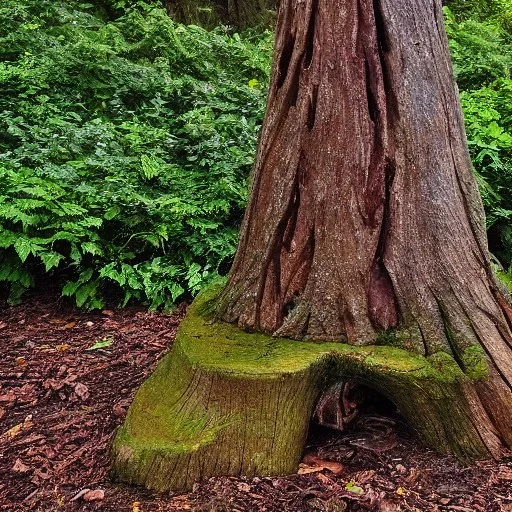 watery magical tree stump