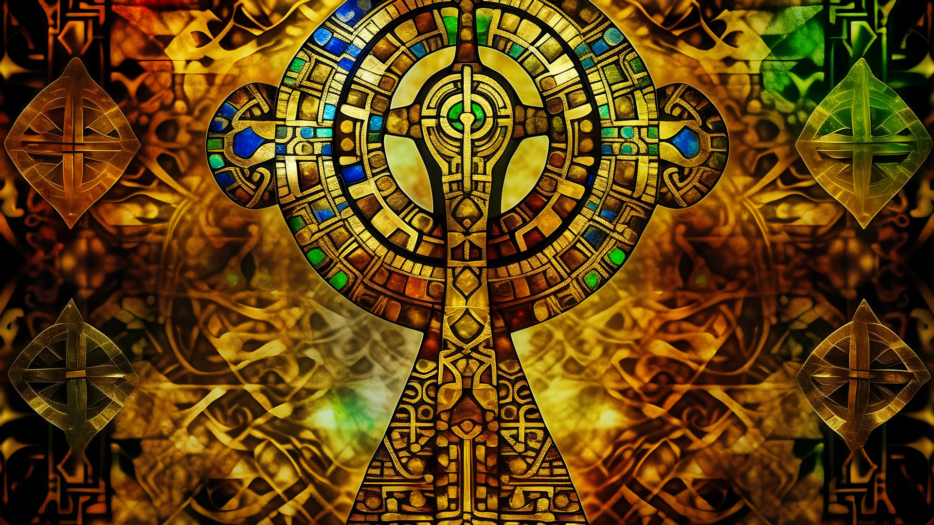 ankh art abstract