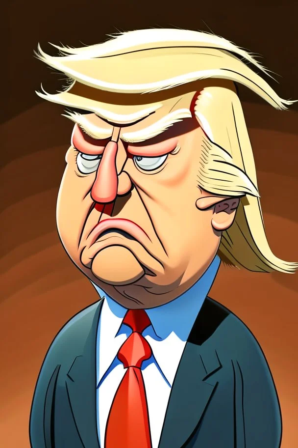 Donald Trump Former President of the United States cartoon 2d