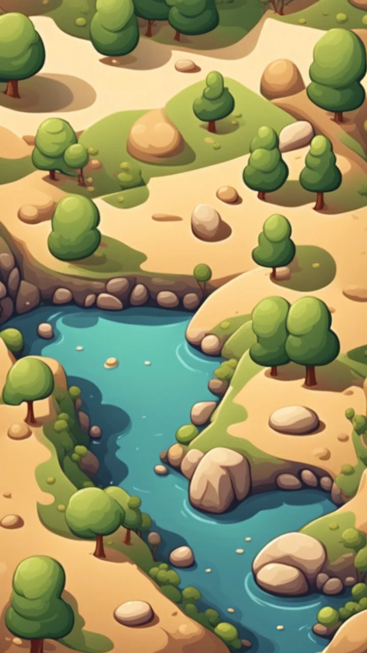 background, cartoon, top down landscape