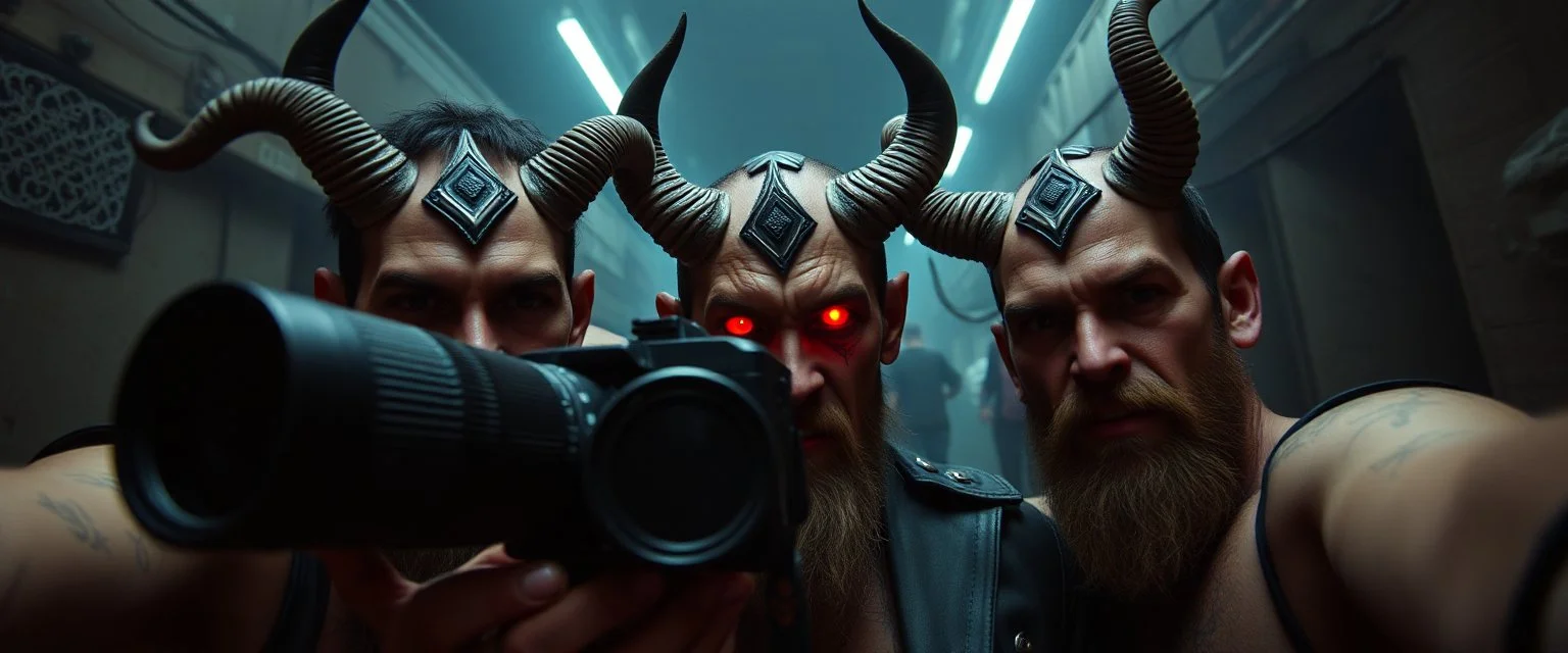 nephilim ai meat grinder camera meetup selfie devil